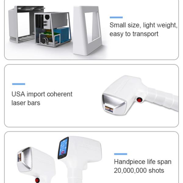 Dispositivo de depilación láser de 3 ondas con altas características de precisión y seguridad - Perfecto para salones, SPA y redes de revendedores