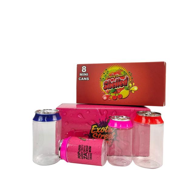 Custom Label Clear Plastic 3.5g & 7g PET Jar With Screw Aluminum Lids For Sugar Candy Cookie Food Packaging Display Paper Boxes