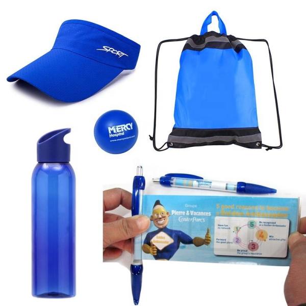 Business Staff Welcome Uniform Graduation Sports Branded Custom Logo Promotional Gift Set Socks Cap Bag Umbrella