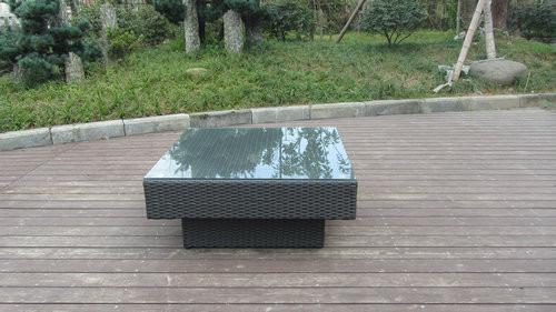 Modern Black Outdoor Rattan Sofa Set For Bar / Cafe / Balcony