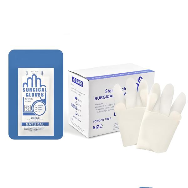 Disposable Sterile Latex Surgical Gloves Puncture Resistant for Maximum Protection