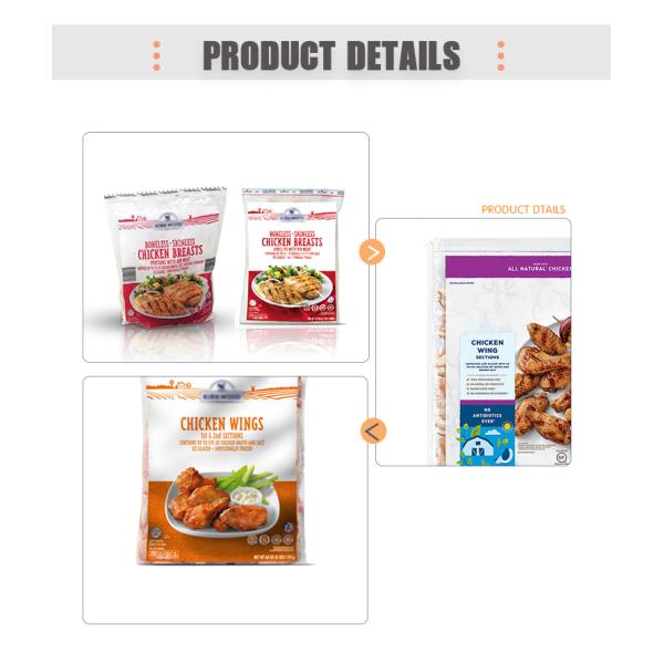 Bolso de empaquetamiento al vacío laminado de la categoría alimenticia para Fried Chicken Meat For Freezer