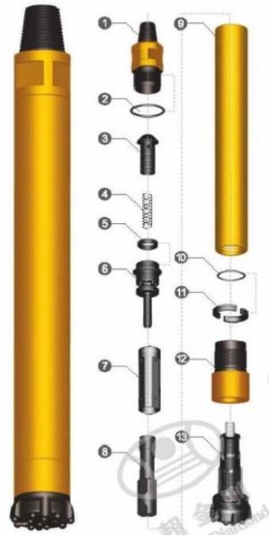 High Air Pressure CSD4 DTH Hammer Down the hole hammer with foot valve for Rock Drilling DHD QL SD Mission Numa COP