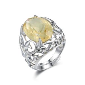 Eternity Ring Buff Stone Silver Ring Band AAA 925 Silver Gemstone Rings For