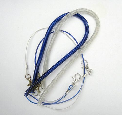 Best selling fish rod protector blue 8metre flexible coiled lanyard cable rope long coils