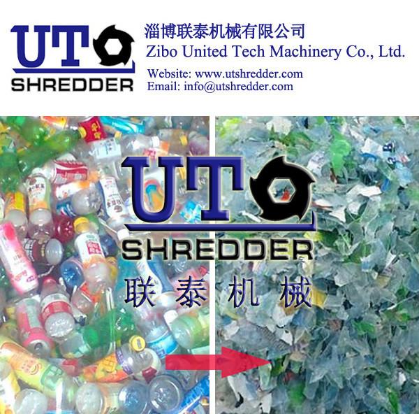 high efficiency PET bottle recycling machine, bottle recycling, Plastic Bottle Shredder machines, twin shaft shredder