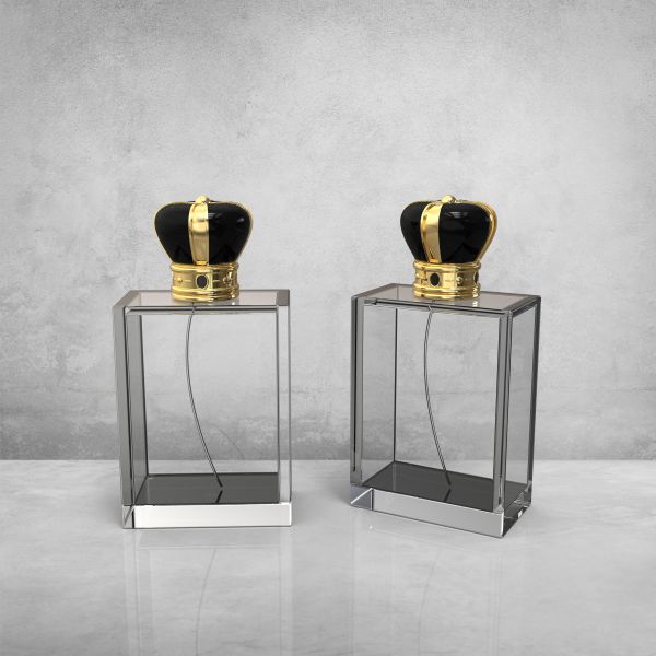 New Design Gold Crown Shaped Luxury Zamak Perfume Caps For Fea 15 Perfume Glass Bottles