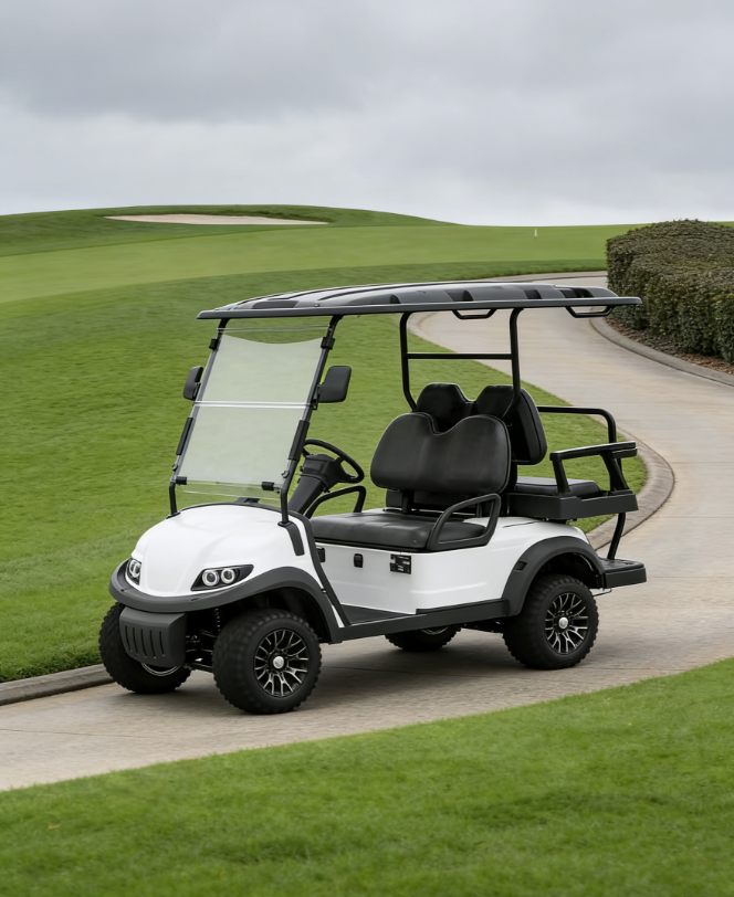 4 Seats Electric 48V Lithium Battery Golf Cart With Grass-friendly Tires Optimally Suited For Golf Course Use