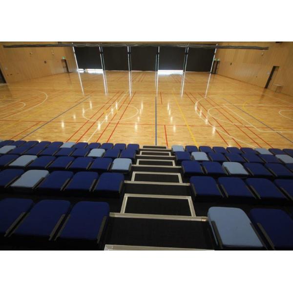 Tiered Retractable Modular Grandstands Systems with Available Carpeted Deck