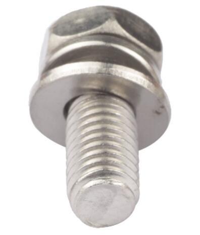 Stainless Steel Cross Head Screw With Washer Zinc Plate Surface DIN6900