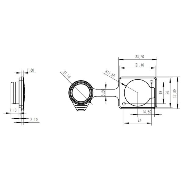 Мини XLR женский разъединитель розетка 3 штифта разъединитель водонепроницаемый наружной