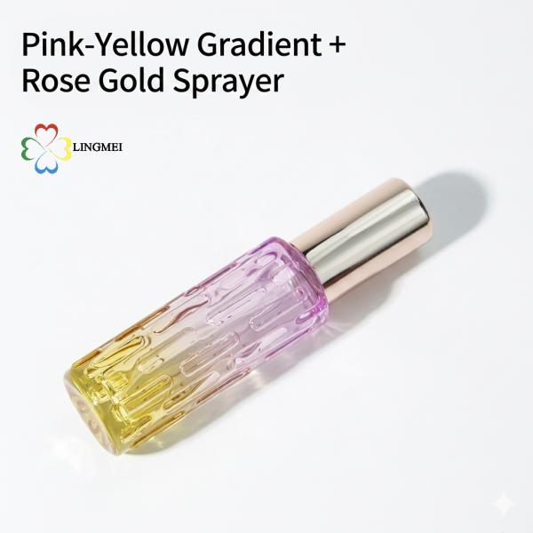 Luxury 10ml Gourd-Textured Glass Perfume bottle with auminum mist spray – Premium Portable Travel Spray Bottle