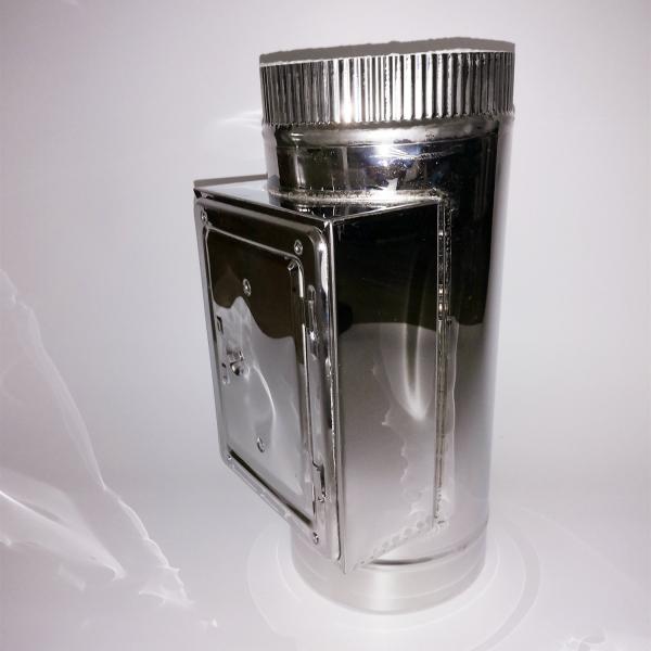 4 Inch 6 Inch Black Stove Pipe , Double Wall Black Stove Pipe 90 Degree For Multifuel
