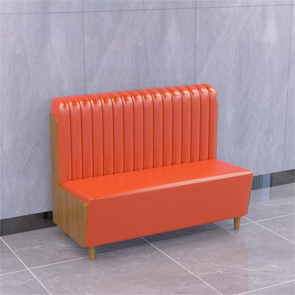 Custom Coffee Shop Dining Table and Sofa Set Restaurant Leather Wood Booth Seating and Chair Furniture