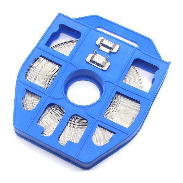 30M 50M comprimento resistente aos raios UV, auto-bloqueio de tiras metálicas de aço inoxidável para uso industrial