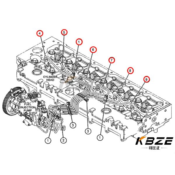 364-2862 C7.1 ДФИ ДИЗЕЛЬНЫЙ ДРУГ ДУЗЗЛЕ ТУБКА КАТ-ЭКСКАВАТОР E320D2, E320D2 GC, E320D2L