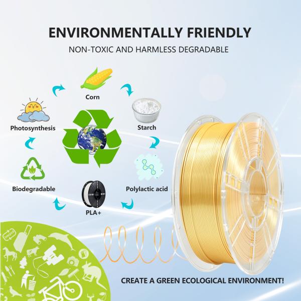 3D Printed Filament  High Strength  1.75mm Silk Vine Yellow  PLA+ filamentnt 1000g