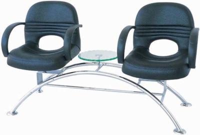 2 Or 3 Seat Salon Waiting Chairs With Table , Hair Salon Reception Chairs 38cm Seat Height