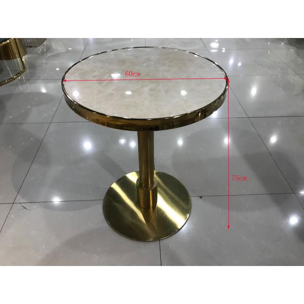 60cm White Marble Top Side Table
