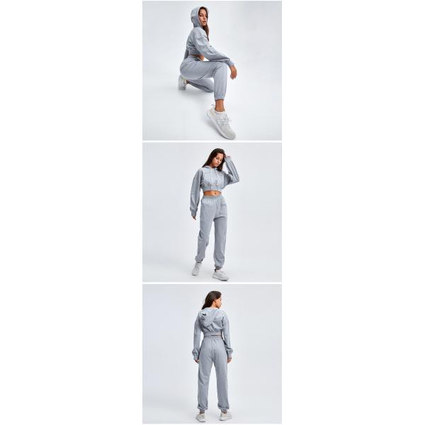 Cotton 85% Cropped Loose Fit Cotton Set Womens Casual Suits Athletic Yoga Sets