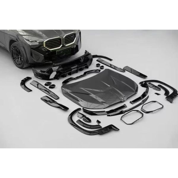 For BMW XM Carbon Fiber Body Kit XM Upgrade LD-style Carbon Fiber Front Lip Diffuser, Spoiler Wheel Arch