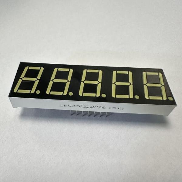 Ultra Bright White 0.56-inch 5-Digit 7 Segment LED Display with Common Anode for Process Control