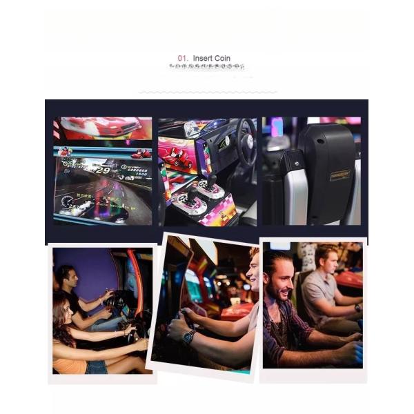 3D 32 pulgadas Mascarilla de Arcade Electrónica Conducción de Coches Juego de Arcade Divertido