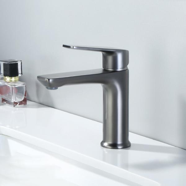 Mélangeur simple de bassin de poignée de trou simple de navire de l'acier inoxydable SUS304 dans Chrome Matte Black Gold Sn Grey