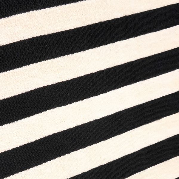 Dry-Touch Series: 100% Cotton Linen-Feel Striped Knit Fabric