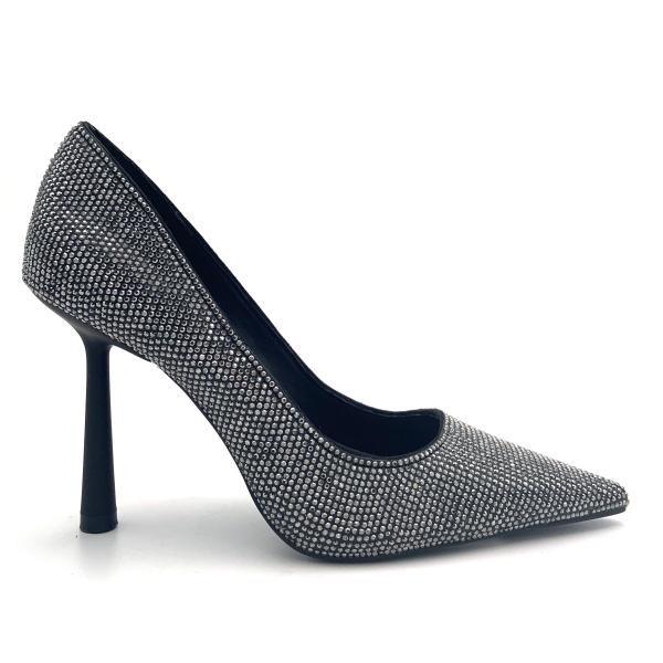 Party Cocktail Black Women Heels Fashionable With Rubber Outsole