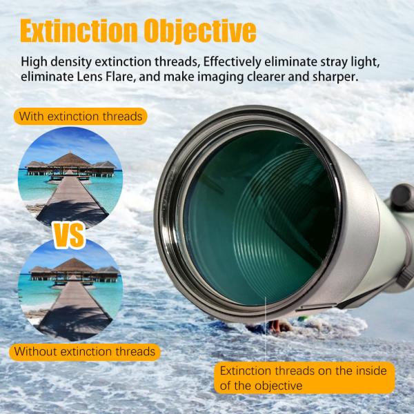 20-60x80 Wildlife Scenery Waterproof Birding Spotting Scope With Tripod