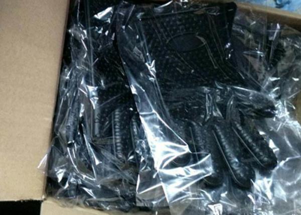 Das luvas resistentes ao calor do trabalho do silicone do produto comestível de Oven Gloves do silicone do preto do produto comestível pressão quente