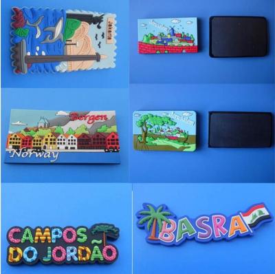 2016 Custom 3D Norway And Iraq Soft Rubber Embossed Fridge Magnet For Travel Souvenir Gift