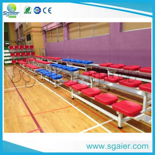 Sgaier Truss Aluminum 4 Row Aluminum Bleachers Temporary Folding Tribune