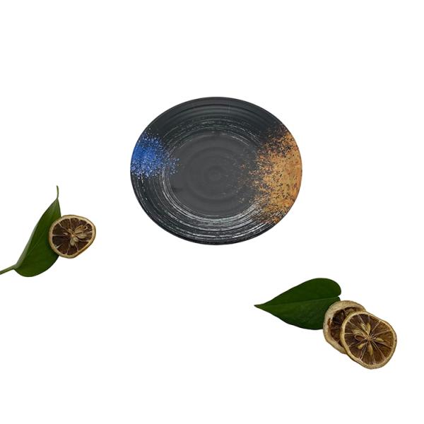 Style Korean Melamine Dinner Plates Restaurant Smooth Round Shape