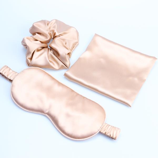 Luxury Sleep Black Silk Eye Mask Custom LOGO OEM/OEM 100% шелковый подушечный чехол набор черный