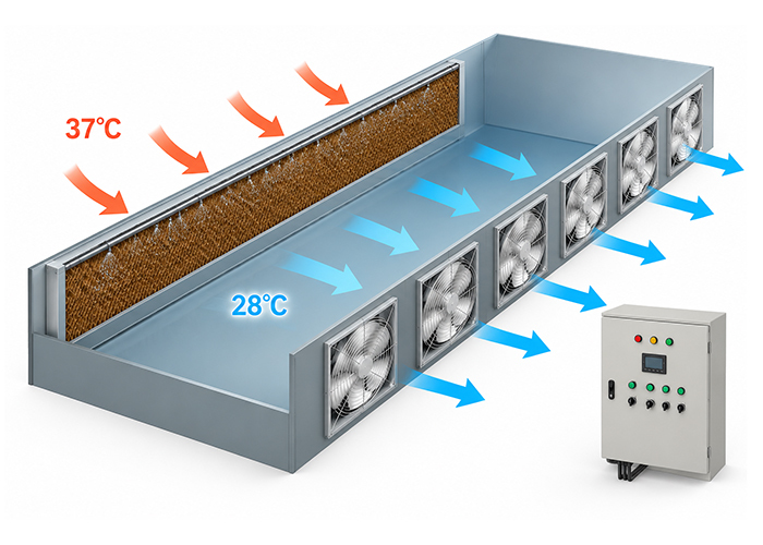 Intelligent Temperature Control Panel for Greenhouse Cooling Pad & Exhaust Fan Systems