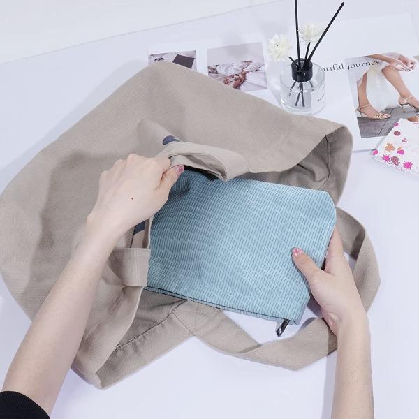 lager capaccity light weight corduroy toiletry bags
