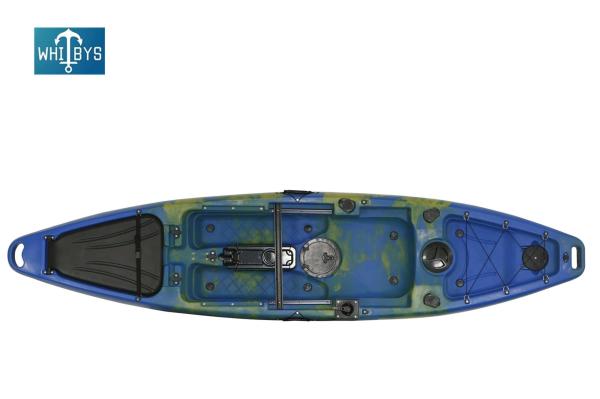 Adulto Sit On Top Sea Kayak com a cadeira da pá e do metal para a pesca