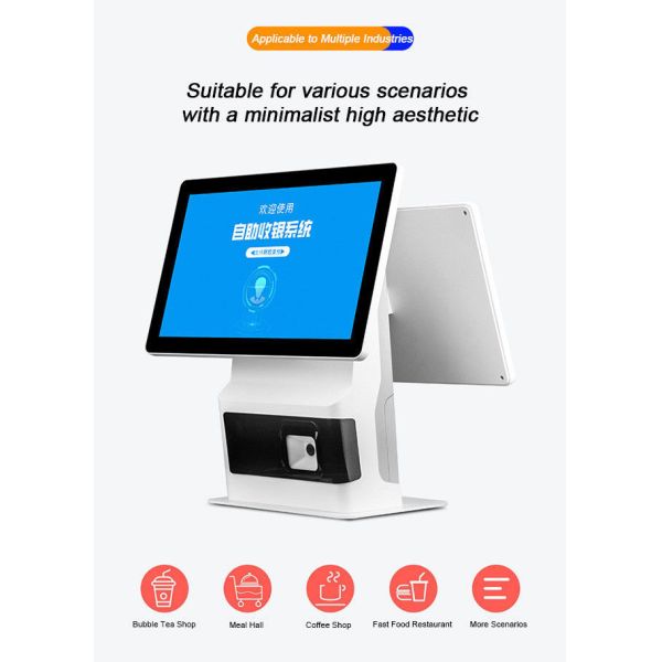 15.6 inch 1920x1080 Subway Query Terminal And Interactive Fast Food Ordering Kiosks