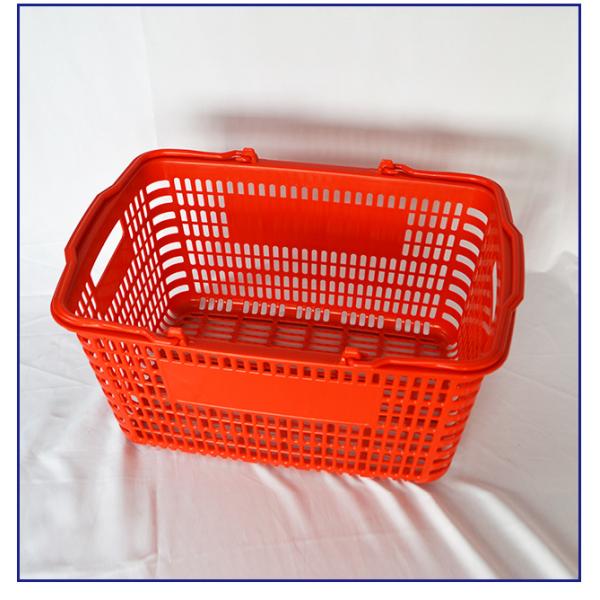 Красный цвет Супермаркет Покупка корзины грузоподъемного экологического пластика
