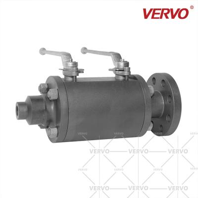 DN50 DBB Forging Carbon Steel Ball Valve High Pressure Double Block Double Bleed Ball Valve DBB Double Ball Valve 2