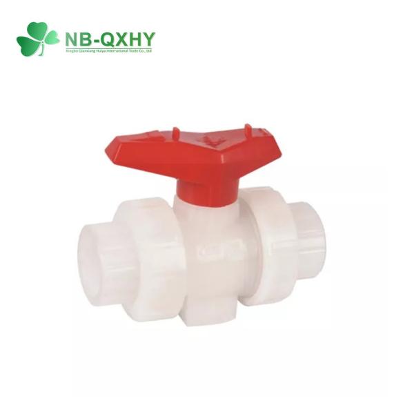 Форма соединения клея Чёрный пластик PVDF True Union Ball Valve для розетки/проводного типа