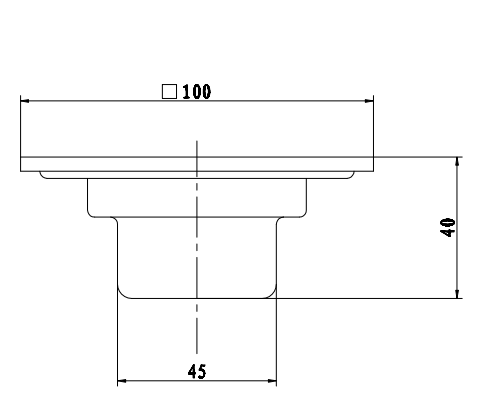 Drainer пола стиральной машины 100mmx50mm SS