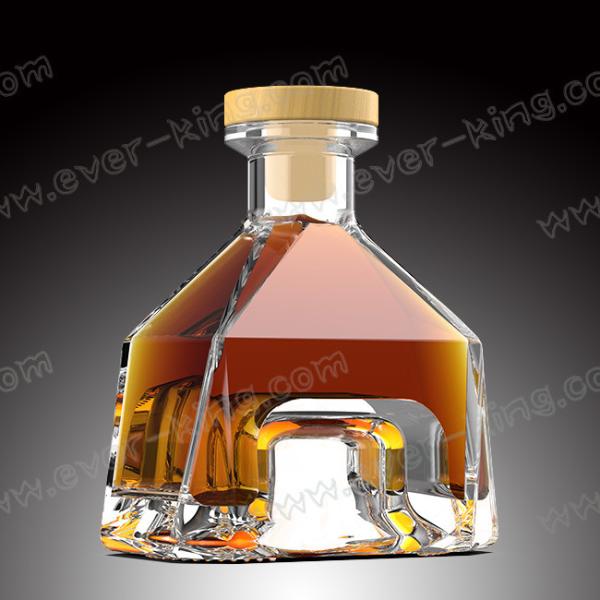 Polygonous формирует мини ясные стеклянные бутылки ликера 250 mL