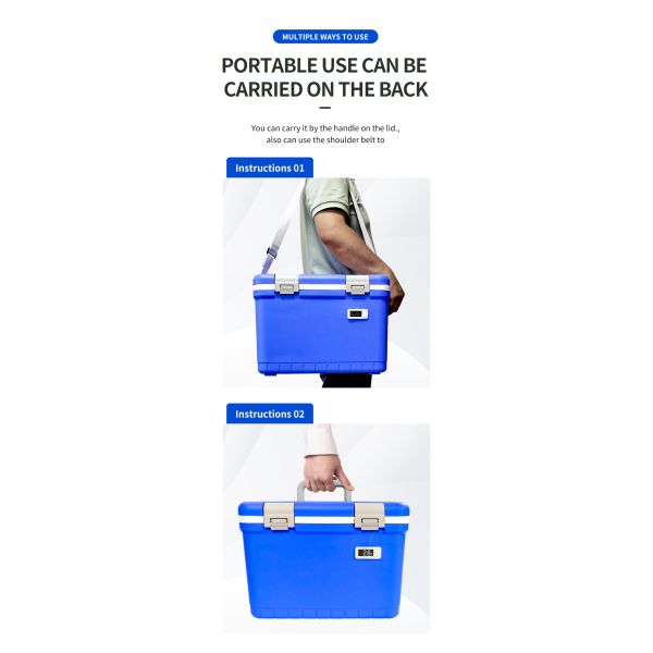 Phefon Portable 18L Medical Cooler Box with Ice Pack Maintain 2-8°C Temperature Range Compact Design and Support Customizable Logo