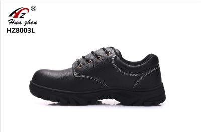 Cow Split Leather Waterproof Steel Toe Shoes , Injection Black Work Trainers Mens