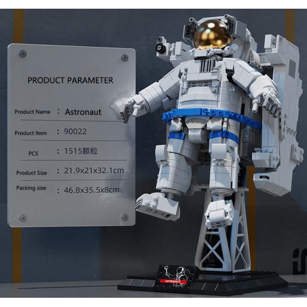 Wooden Building Blocks Set of 1515 Pieces Astronaut Toy for Kids Christmas Decoration