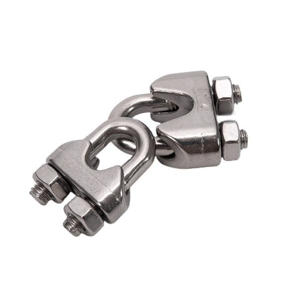 ZINC Finish 7.9mm Cast Stainless Steel U-Bolt Simplex Wire Rope Cable Clip for Industrial and Food Beverage Industry