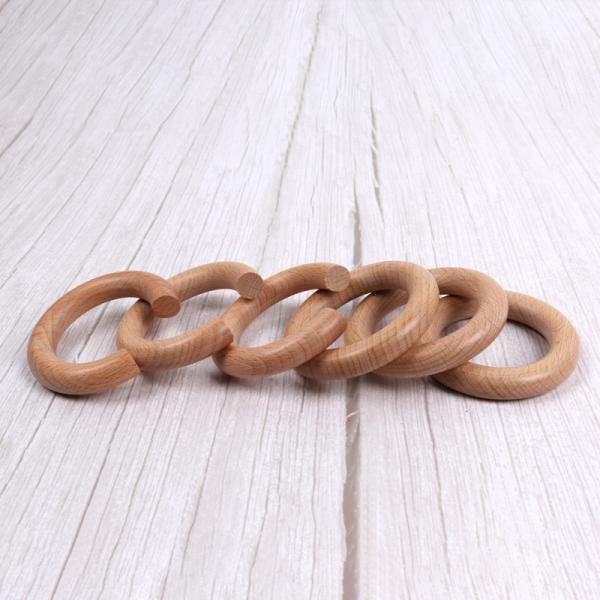 Beech wooden baby teether Ring-Custom wood ring
